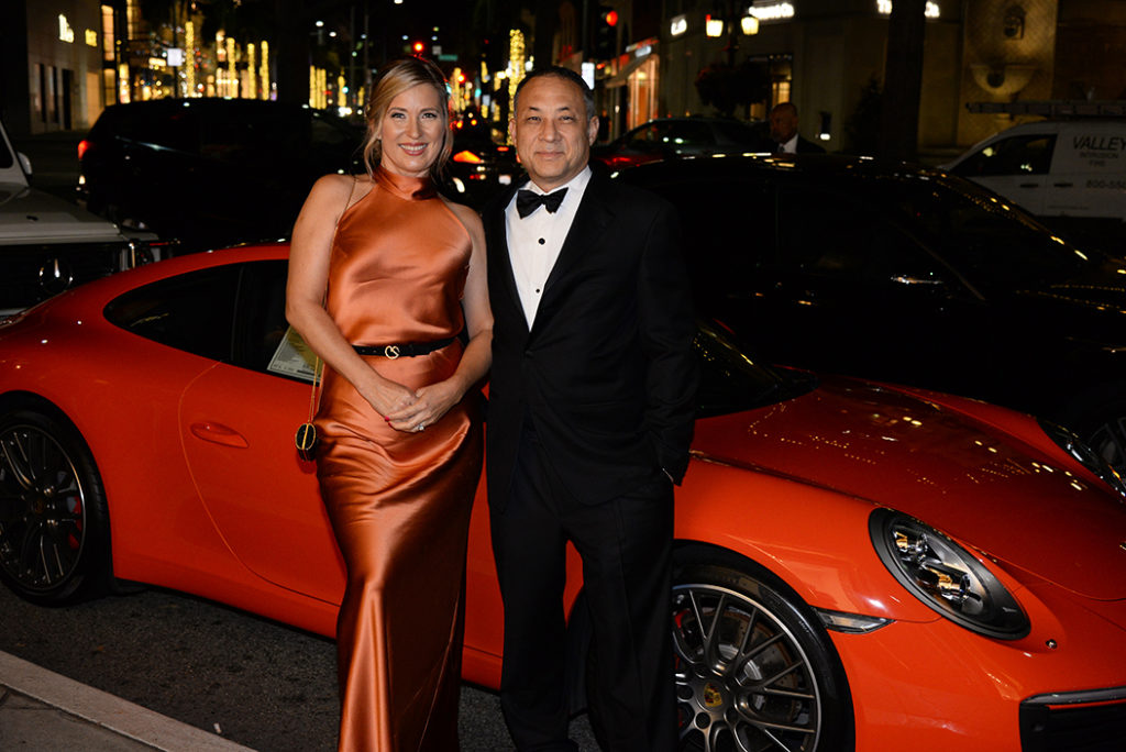 One of the private Sponsors: Melinda Borbely and Jon White M.D. with the displayed Porsche
